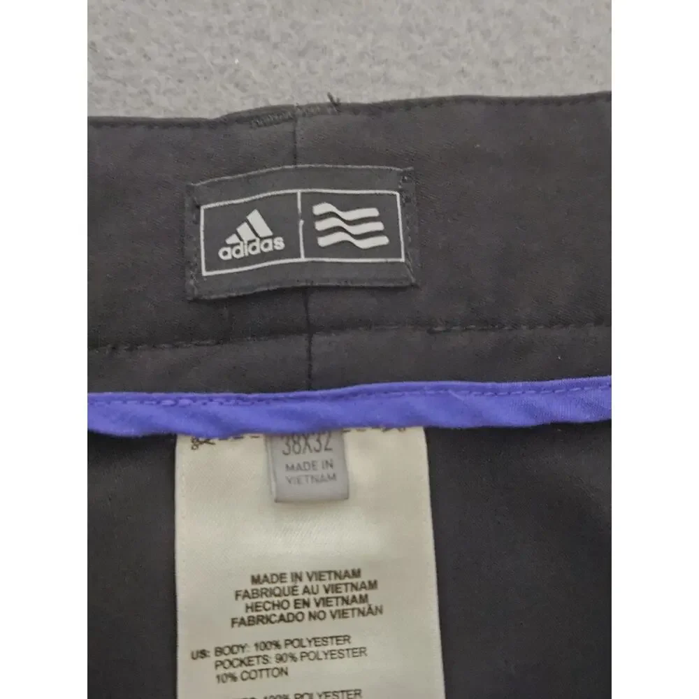 Adidas Golf Pants Men's 38x32 Black Climalite Straight Lightweight